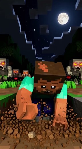 One Night in Minecraft 😱 | #Minecraft #Survival #shorts #minecraft #minecraftstory