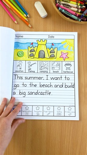 MAY WRITING JOURNAL Comment MAY, and I’ll send you the link ❤️ This set of writing prompts includes 25 engaging prompts for the month of May. This resource is perfect for Kindergarten and First Grade students, offering fun and simple daily prompts designed to build writing skills and confidence. If you’d like to check it out, comment MAY, and I’ll send you the link ❤️ | My Teaching Pal