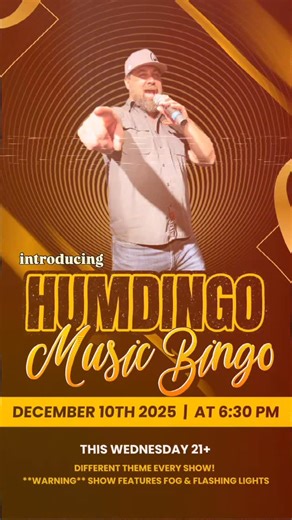 Humdinger Brewing SLO Taproom on Instagram: "We’re kicking off our first Music Bingo Night this Wednesday, December 10th. Theme: Christmas Dance Mix 🎄 We’ll have two sessions with three rounds each, plus chances to win prizes. Starts at 6:30pm, hosted by Lee Samways. Come play, dance, and get into the holiday groove!"