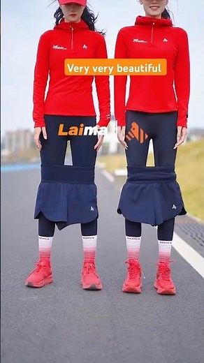 "New Sports Outfit Try-On 🔥 Compression Skirt + Leggings Look! 😳✨Aapko Kaise Laga Ye Trend?