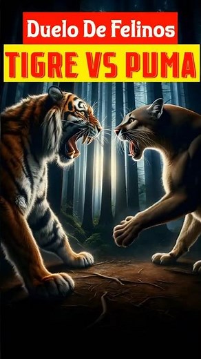 🐅 Tigre contra Puma 🐾 ¿Quién Domina la Selva? #curiosidades #viral #misterio