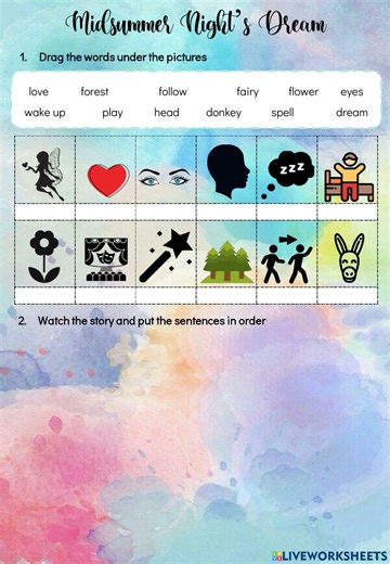 Midsummer Night's dream worksheet