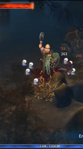 Eternium gameplay let's play like a pro warrior fight death reaper collect skulls