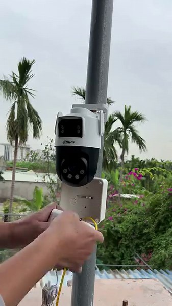 Install dahua security cameras：5+5MP Outdoor Wi-Fi Dual-Lens Pan & Tilt Camera #dahua#usa