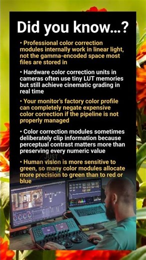 Color correction modules: math, human vision quirks and video pipeline secrets