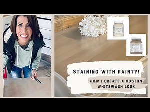 Staining with paint?! How to white wash wood furniture with paint