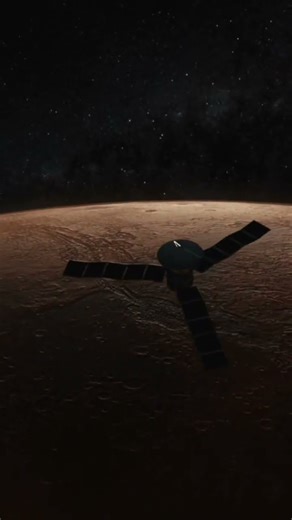 Epic 3D Animation of a Space Satellite Orbiting Mars | Cosmos Concept Visual