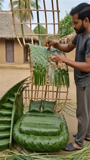 Heart shape single floor house bedroom leaf craft ❤️🌿🏠🛏️#HeartShape #LuxuryBedroomDesign #LeafCraft