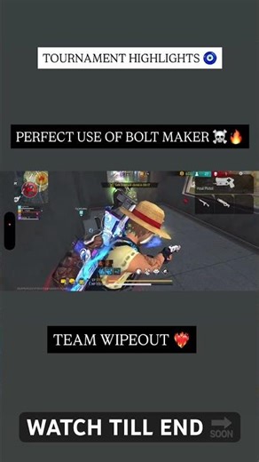 BOLT MAKER ROCKS #freefire #iqootg #s8ulelite