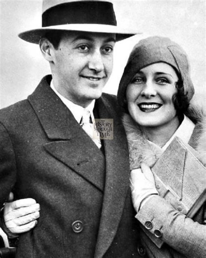 "Circa 1928, Norma Shearer and her husband, MGM production genius Irving Thalberg, were photographed aboard the SS Majestic as they returned from their honeymoon in Europe. The couple, considered Hollywood royalty of the era, had recently married after a long and celebrated courtship within the film industry." | History Through Time