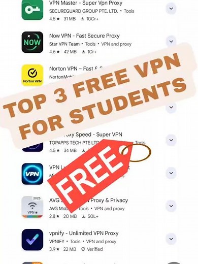 🔥 Top 3 Free VPN Apps 2025 | Best Fast & Secure for Students