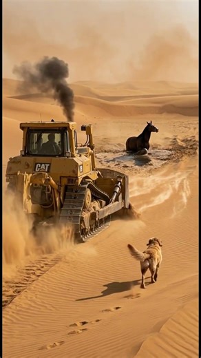 This Dog STOPPED a Bulldozer to Save a Horse… 🐾 #dog #herodog #viral #shorts #goldenretriever