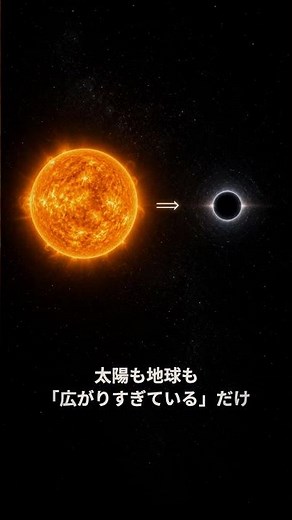 太陽をたった「3km」の球に縮めるとブラックホールになる｜シュワルツシルト半径｜30秒物理