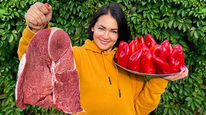 379K views · 10K reactions | Sweet Peppers Stuffed With Tender Beef! How to cook delicious Meat? | Victoria in the kitchen | Facebook