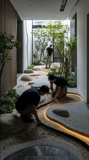 Modern Zen Courtyard Design | A Minimalist Garden Path for Calm & Balance