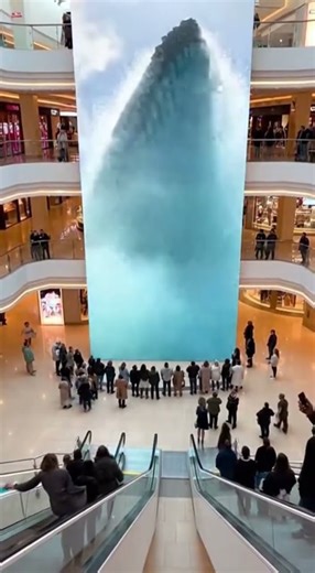 Whale Breaches Mall Screen! Shoppers SHOCKED!