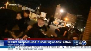 Breaking overnight: 20 injured in mass shooting at New Jersey art show. One suspect dead, another in custody. ABC 7 Chicago http://abc7chicago.com/20-injured-suspect-killed-in-trenton-arts-festival-shooting/3612404/ | Mark Rivera ABC7