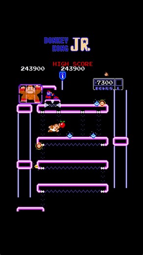 Donkey Kong Jr. Round 34– Classic Arcade Gameplay#shorts