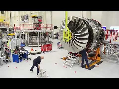 Rolls-Royce #TrentXWB full assembly - celebrating the 1,000th engine delivery, used in Airbus A350