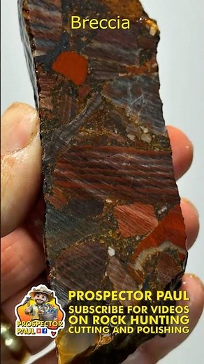 Cutting Rocks to Discover Nature's Hidden Treasures - No.20 Breccia #crystals #gems #rockhounding