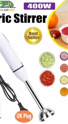 400W Hand Blender Electric StickBlender Curry Puree Food Mixer And Liquidiser#tiktokshop #mixer #kitchenfinds #cookingtools #cooker