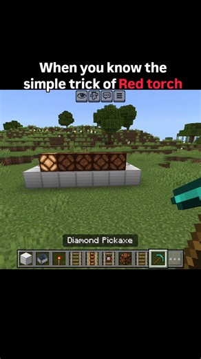 You only know one trick of red torch...😭😂. #minecraft #shorts