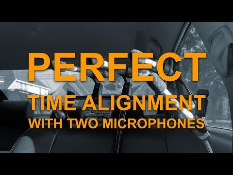 Why use two microphones for time alignment in car audio?