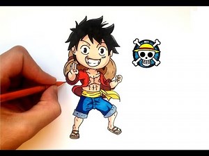 How to draw LUFFY Chibi (One Piece)