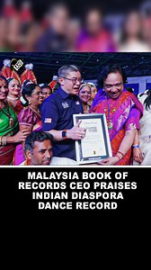 “800 dancers perform dance” Malaysia Book of Records CEO hails Indian diaspora dance record #PMModi #IndianDiaspora #MalaysiaBookOfRecords #800Dancers #CulturalPerformance #IndianDance #DiasporaEvent #RecordAchievement #ChristopherWong #Teamwork #SelamatDatangModiji | Asian News International (ANI)