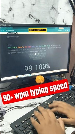 Typing Speed faster ASMR Typing speed techniques, online test show speed n accuracy #typing #shorts