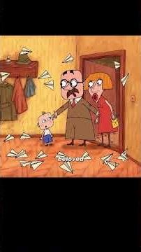 The boy acted like an angel in front of his parents! #cartoon