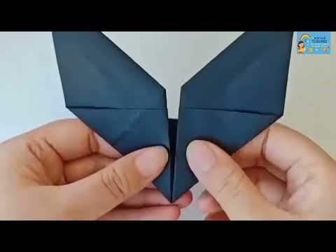 “Super Easy Paper Bat Craft | 1 Minute Origami Bat Tutorial 🦇✨”