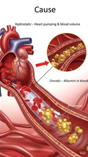 Hydrostatic vs Oncotic Pressure Explained | Nursing Concept Made Easy 🩺💧 #viral #shorts