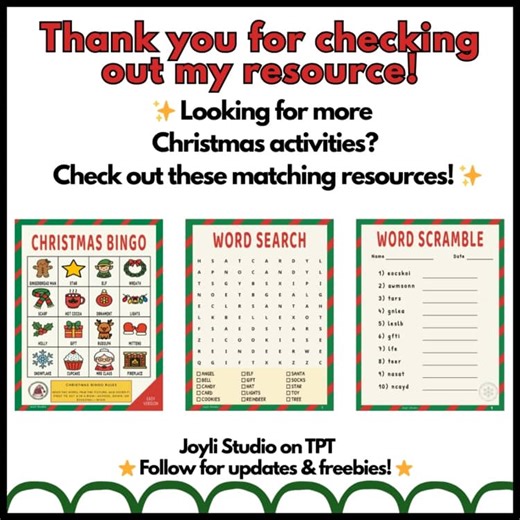 Christmas Word Tracing Worksheets | Vocabulary & Handwriting Practice