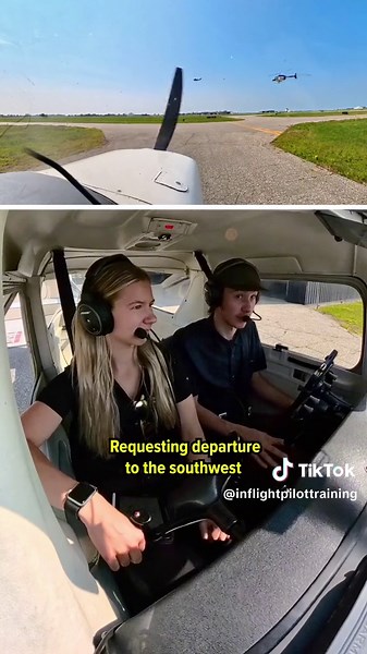 Austin’s been working hard on his radio comms and decided to try it out! When you’re not expecting something extra, it can really catch you off guard but Austin stuck with it! Great job!👍 #aviation #pilot #flightschool