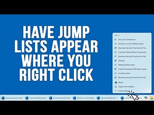 Have the Taskbar Jump List Appear Where You Right Click Rather Than in the Center of Your Open Apps