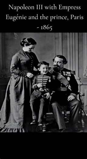 Napoleon III with Empress Eugénie and the prince, Paris - 1865
