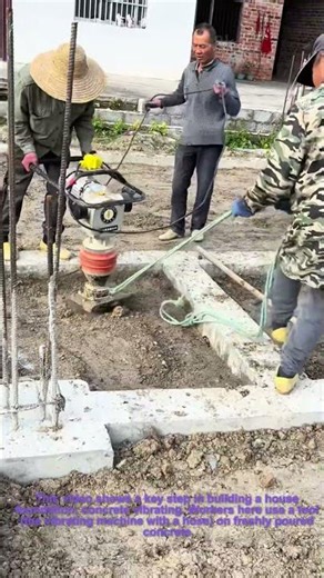 House Foundation Construction: Concrete Vibrating for Stronger Base!