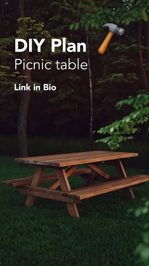 Build a picnic table with easy to follow DIY plan. #diy #woodworking #diytable | Egenbyggt