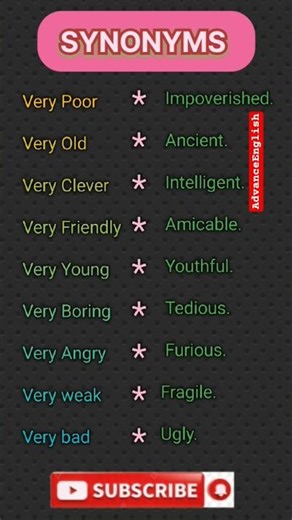 Synonyms || Vocabulary 🤗 #shorts