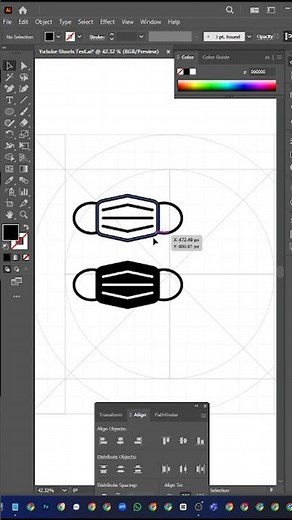 Mask icon Design - Medical Face Mask Icon #icondesign #trending #shorts #tutorial
