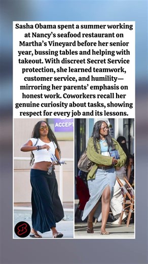 Sasha Obama: From First Daughter to bussing tables humble. #sashaobama #shorts