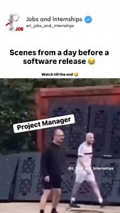 Scenes from a day before a software release 😂 #funnyvideos #viralmemes #trendingsongs #corporatereels #corporatememe #worklife #boss #employee #office #fblifestyle #theoffice #officememe #officeculture #officereel #corporatelife #viralreels #comedy #trendingreels #funnyreels #college #engineering #trendingvideo #friday #explore #explorepage #viralvideos #officefunny #manager | Jobs and Internships