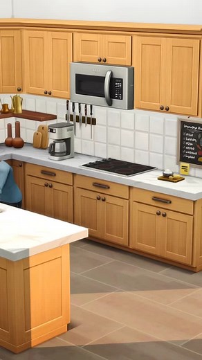 Six on Instagram: "Finally a functional microwave hood in The Sims 4! 🙌 I made this wall-mounted microwave to save space and give your Sims the modern kitchen they deserve. It’s available now in Early Access on my Patreon Remember you can support me for free with my Creator Code SIXAMCC when buying Sims packs! 💙 @TheSims #TheSims4 #Sims4CC #Sims4Mods #SixamCC #Sims4Kitchen #Sims4Gameplay"