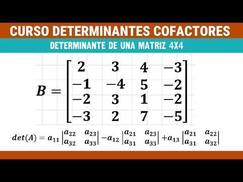 DETERMINANTE DE UNA MATRIZ 4X4 EXPLICADO FACIL PASO A PASO