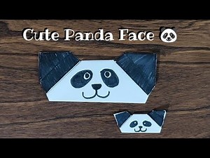 Cute Origami Panda Head 🐼 | Easy Paper Folding Tutorial/ آموزش اوریگامی سر پاندا 🐼 |