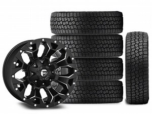 Jeep Wrangler 17x9 Fuel Assault Wheel & 33in Milestar All-Terrain Patagonia AT/R Tire Package; Set of 5 (18-26 Jeep Wrangler JL) - Free Shipping