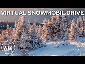 4K Snowy Landscapes of Iremel Plateau – 360° VR Snowmobile Drive with Breathtaking Scenery