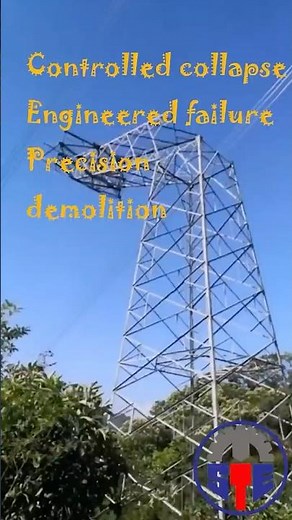 Engineered Collapse: How a Giant Power Tower Is Taken Down ⚡🏗️