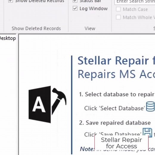 Repairing Corrupt MS Access Databse with Stellar Repair for Access